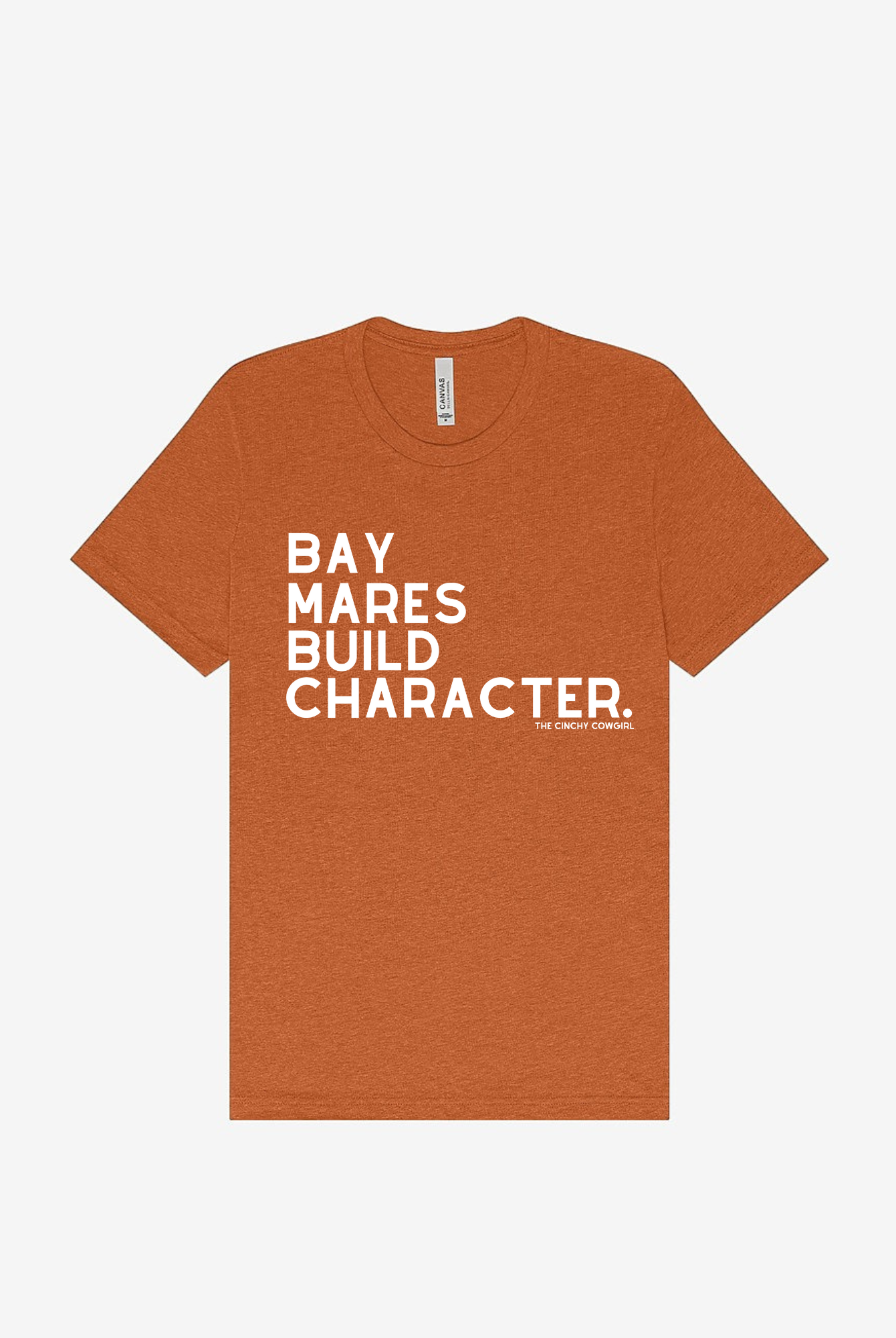 Bay Mares Build Character Short Sleeve Graphic Tee Short Sleeve Graphic Tee The Cinchy Cowgirl Heather Autumn Small
