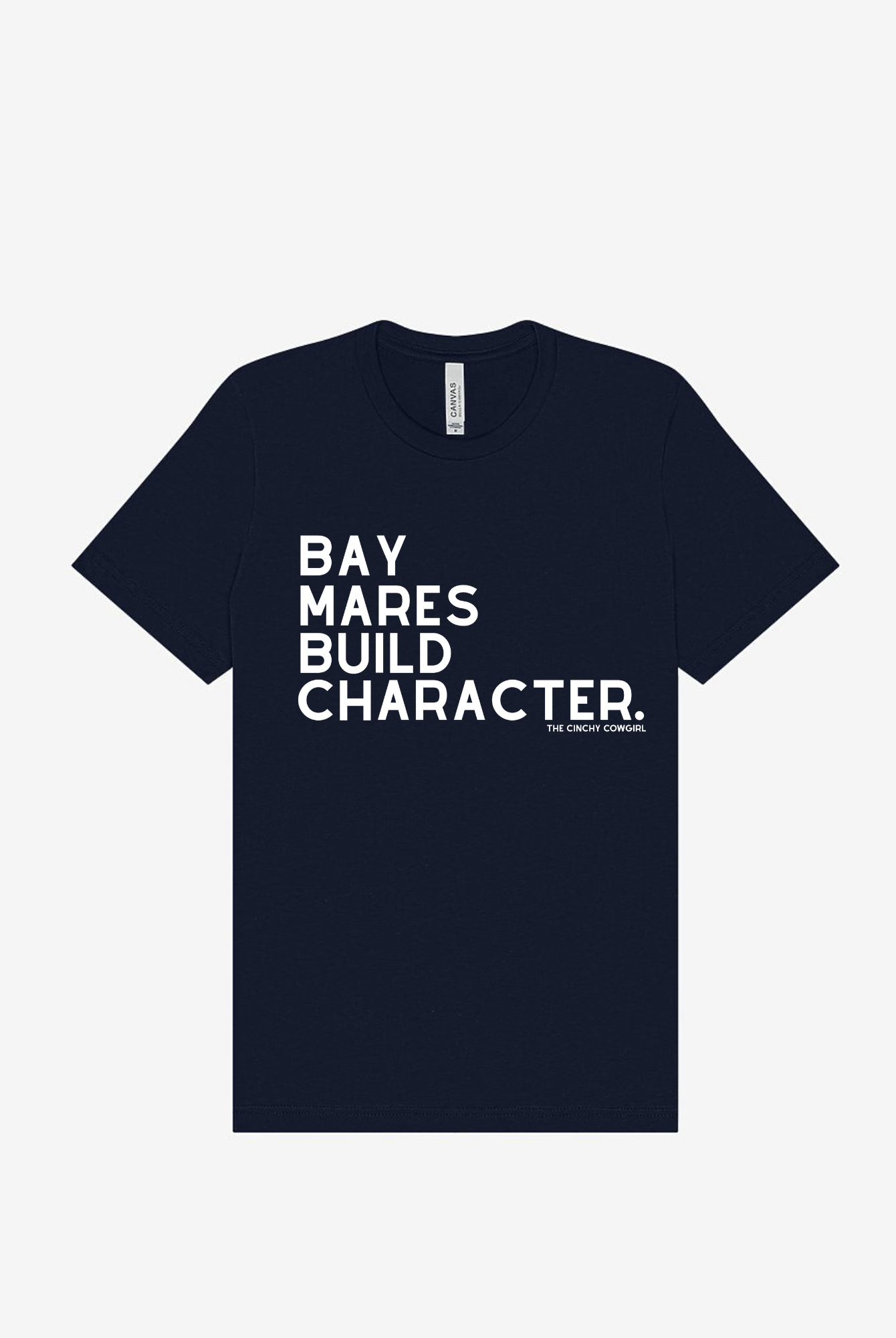 Bay Mares Build Character Short Sleeve Graphic Tee Short Sleeve Graphic Tee The Cinchy Cowgirl Navy Small