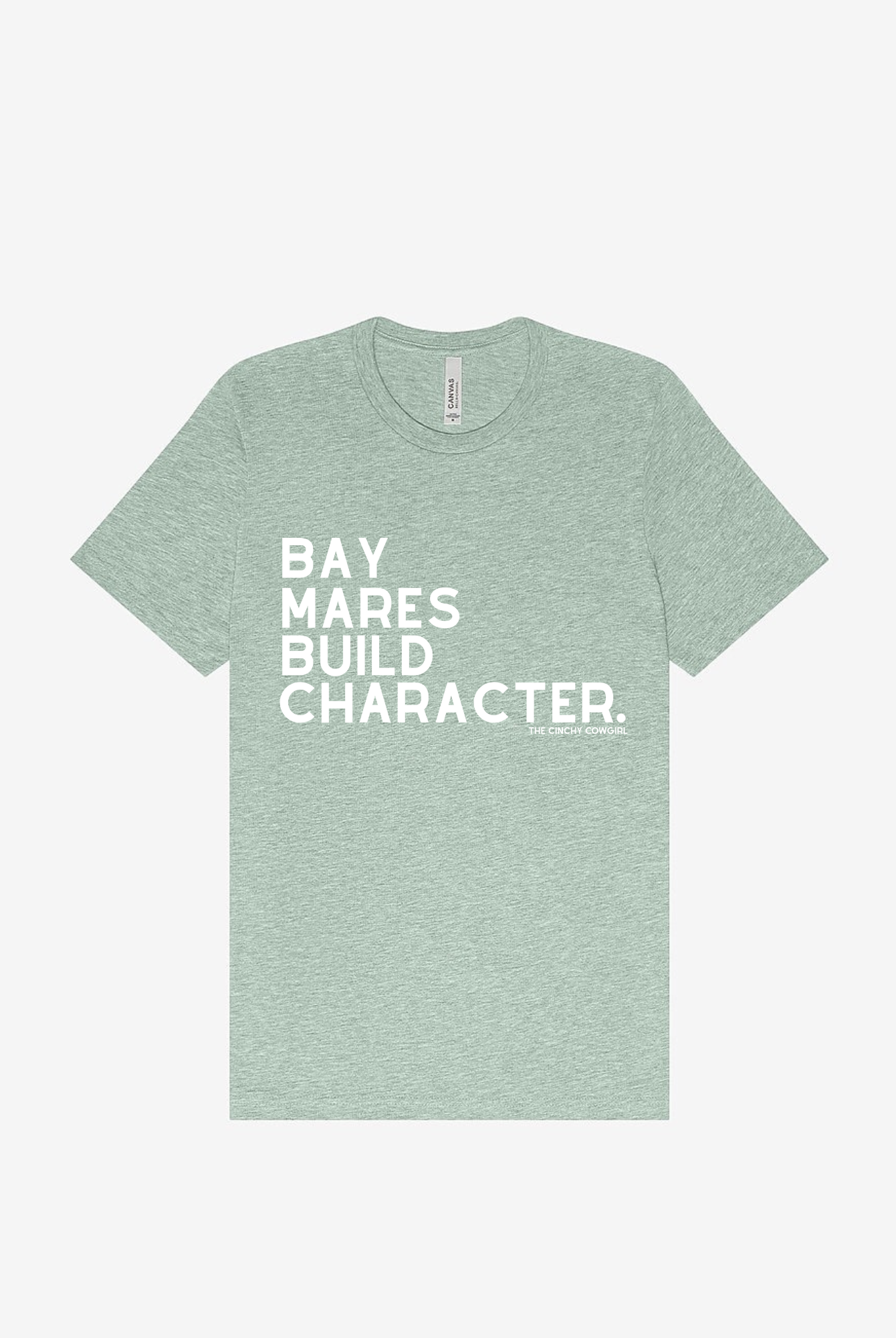 Bay Mares Build Character Short Sleeve Graphic Tee Short Sleeve Graphic Tee The Cinchy Cowgirl Dusty Blue Small