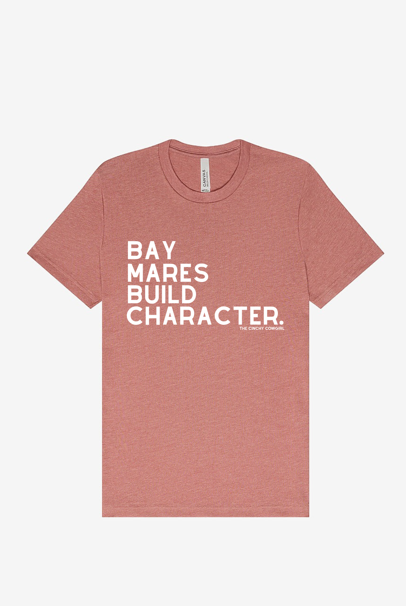 Bay Mares Build Character Short Sleeve Graphic Tee Short Sleeve Graphic Tee The Cinchy Cowgirl Heather Mauve Small