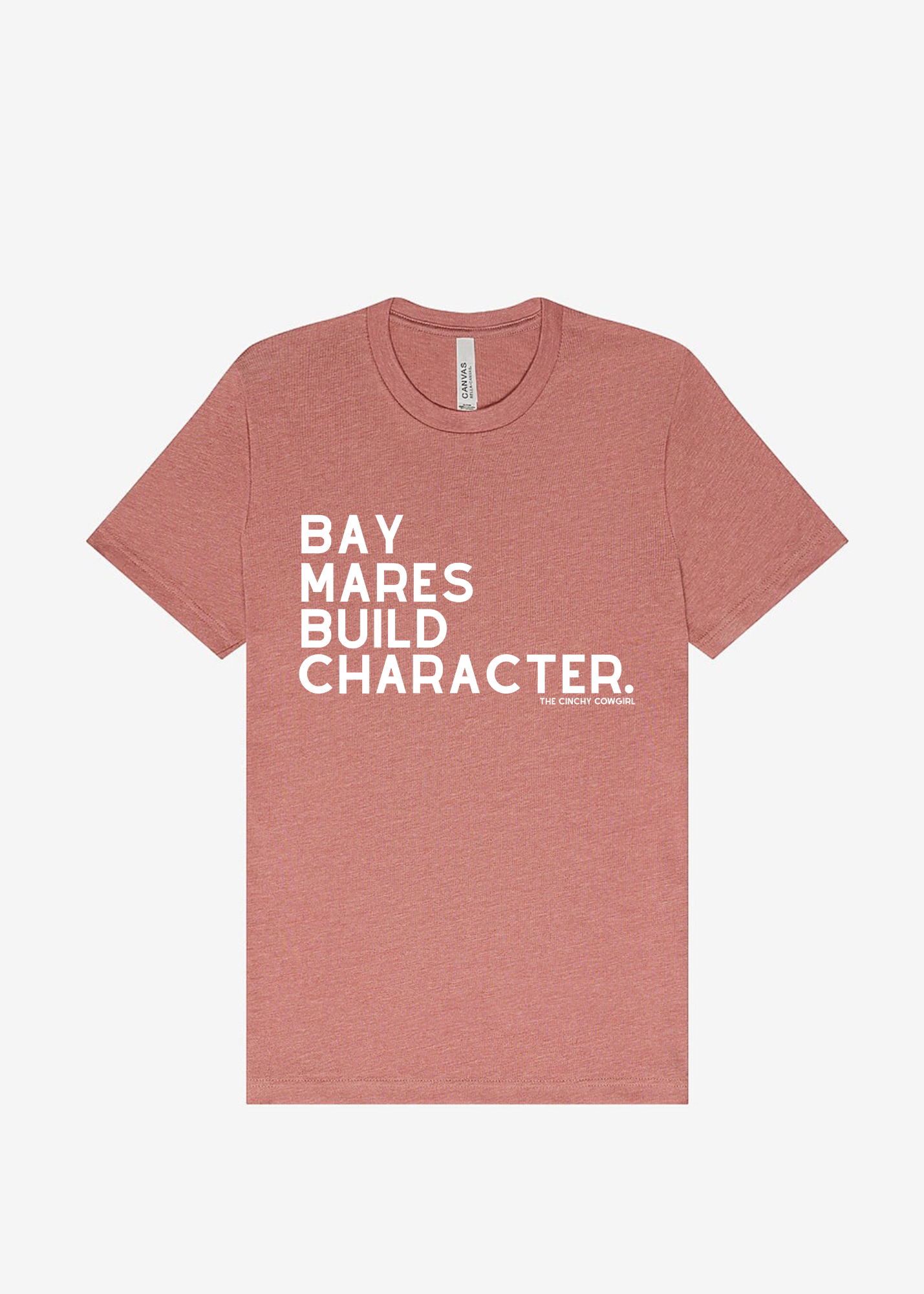 Bay Mares Build Character Short Sleeve Graphic Tee Short Sleeve Graphic Tee The Cinchy Cowgirl Heather Mauve Small