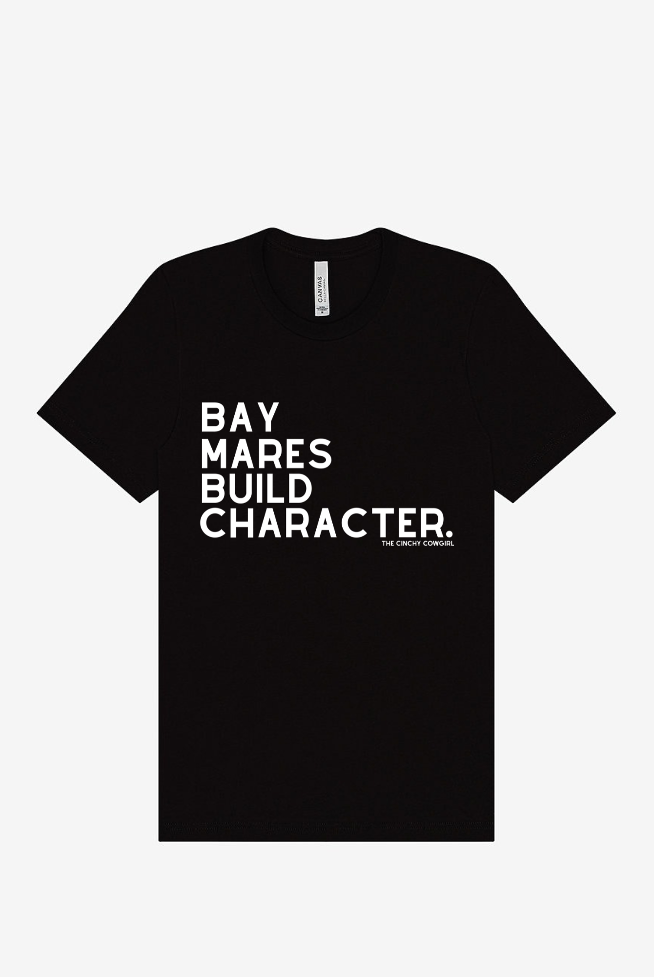 Bay Mares Build Character Short Sleeve Graphic Tee Short Sleeve Graphic Tee The Cinchy Cowgirl Black Small