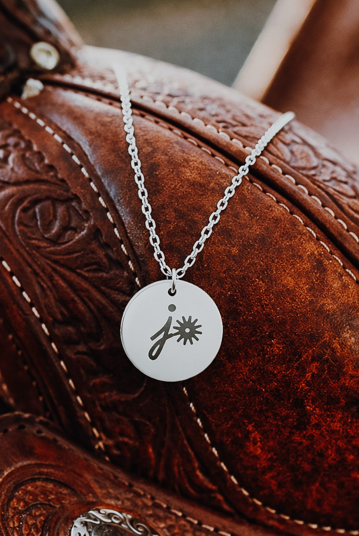 Personalized Cattle Brand Necklace Personalized Necklace The Cinchy Cowgirl - Print