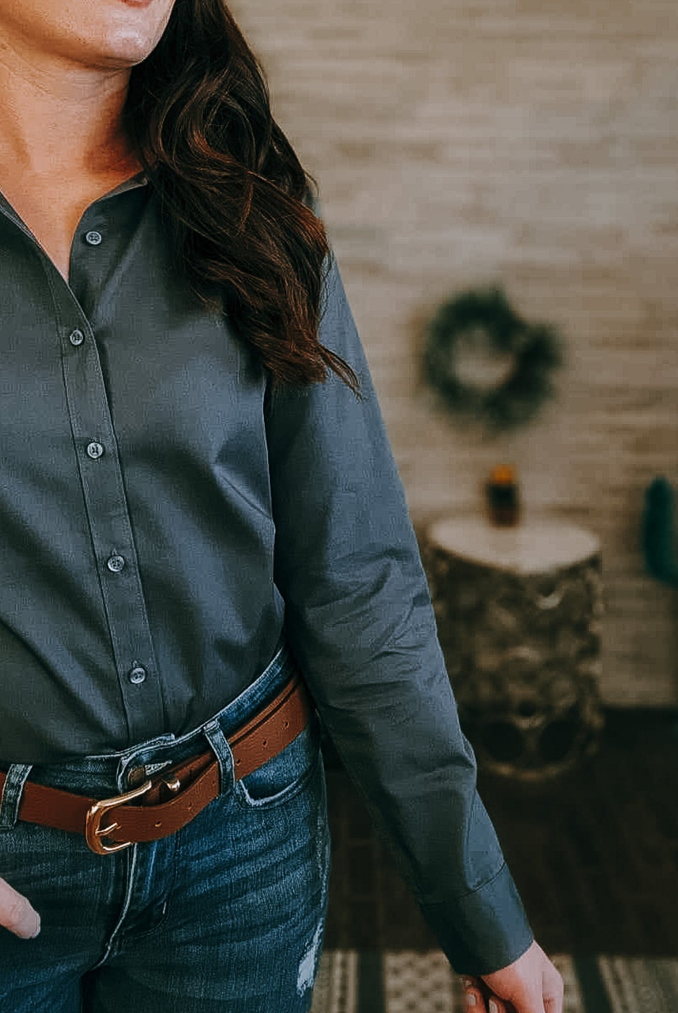 Isaiah 41:10 Long Sleeve Button Down Shirt long sleeve button down - faith based The Cinchy Cowgirl