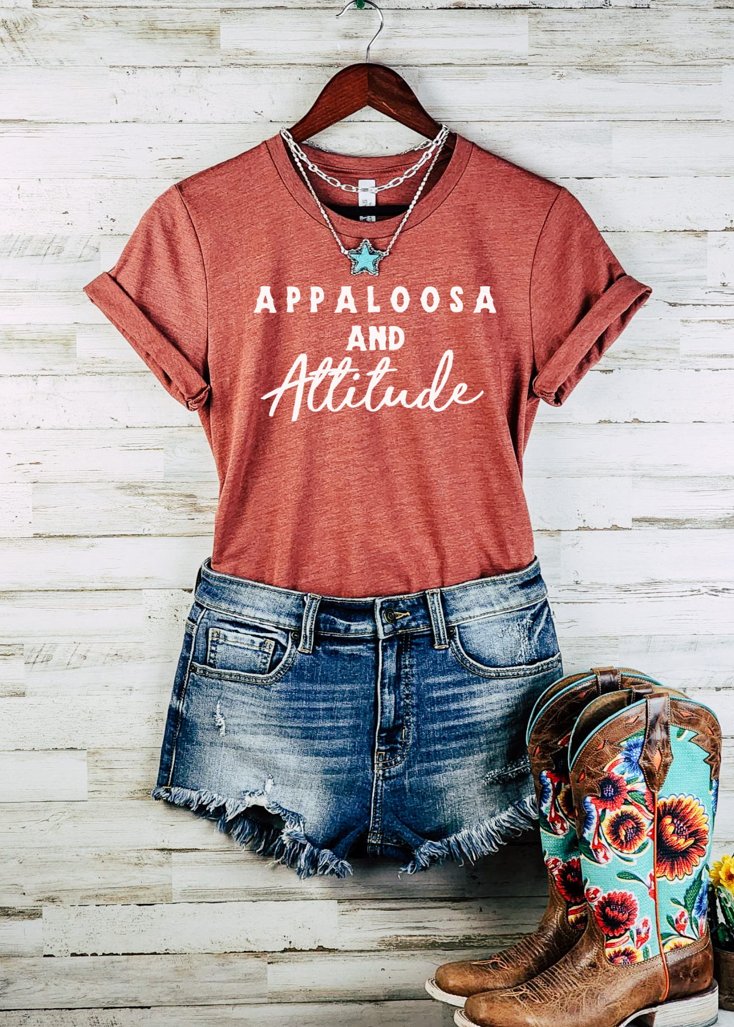 Heather Clay Appaloosa & Attitude Tee Horse Color Shirt Printify XS