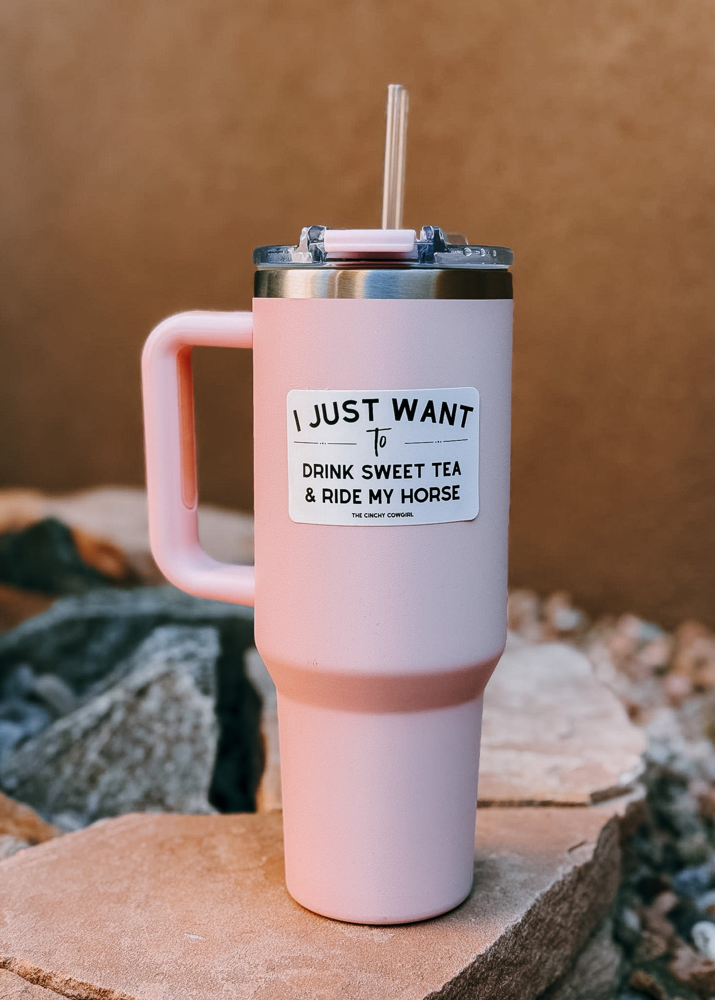 I Just Want To Drink Sweet Tea & Ride My Horse Sticker Sticker The Cinchy Cowgirl