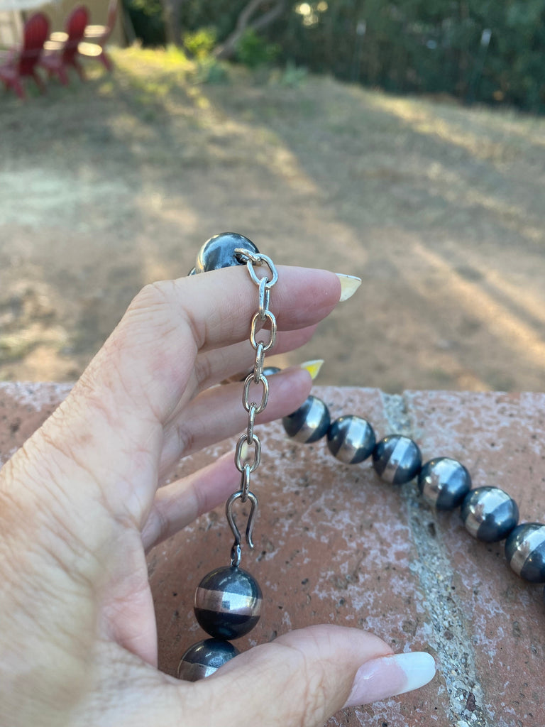 16mm Navajo Pearl Necklace NT jewelry Nizhoni Traders LLC   