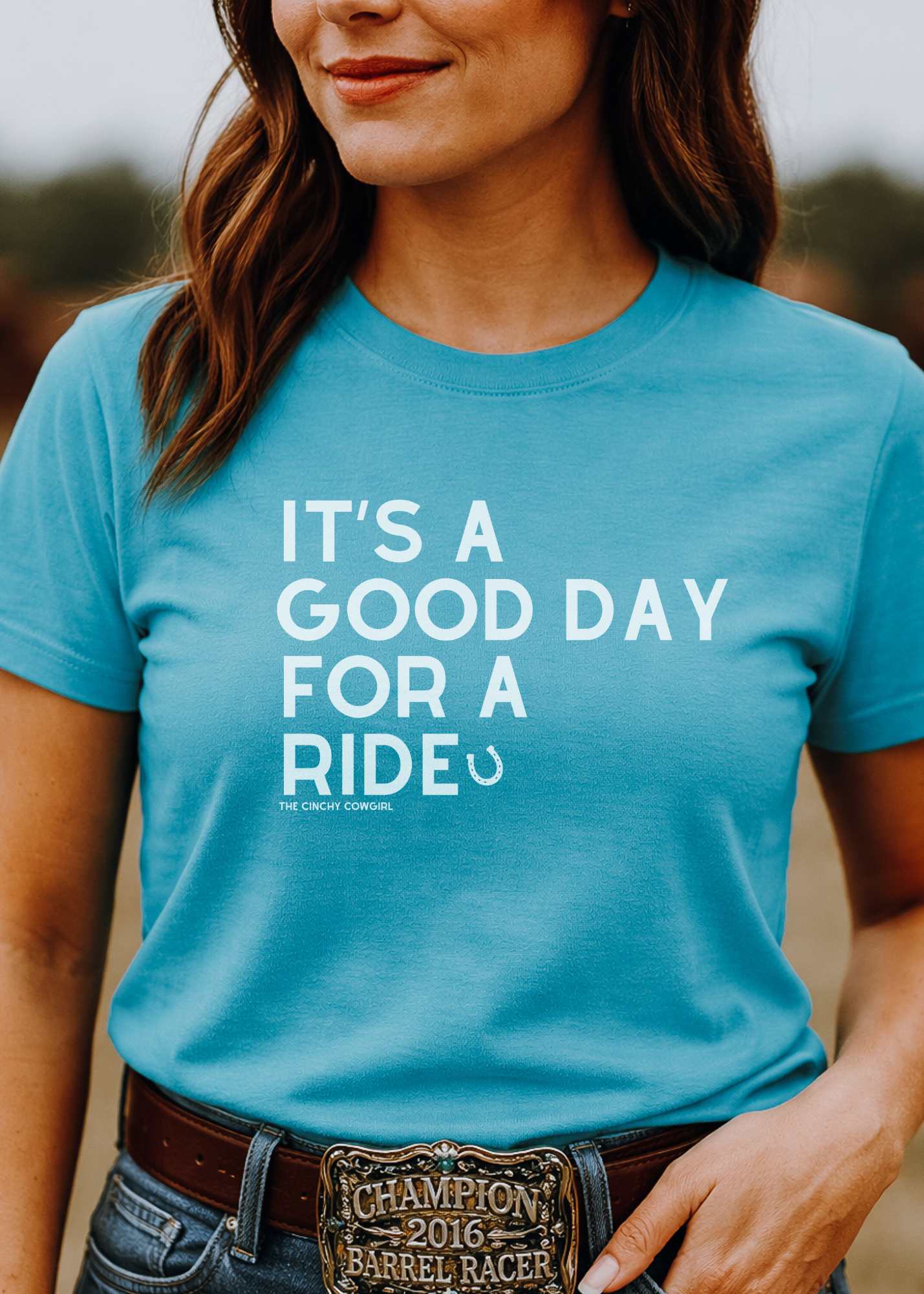 It's A Good Day For A Ride Short Sleeve Tee graphic tee The Cinchy Cowgirl - Print