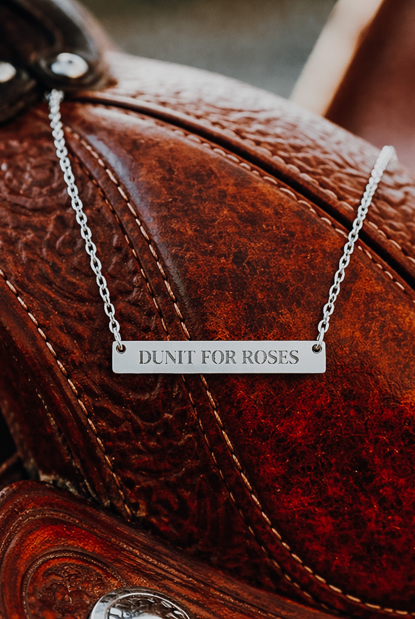 Personalized Horse Name Bar Necklace Accessories The Cinchy Cowgirl - Print