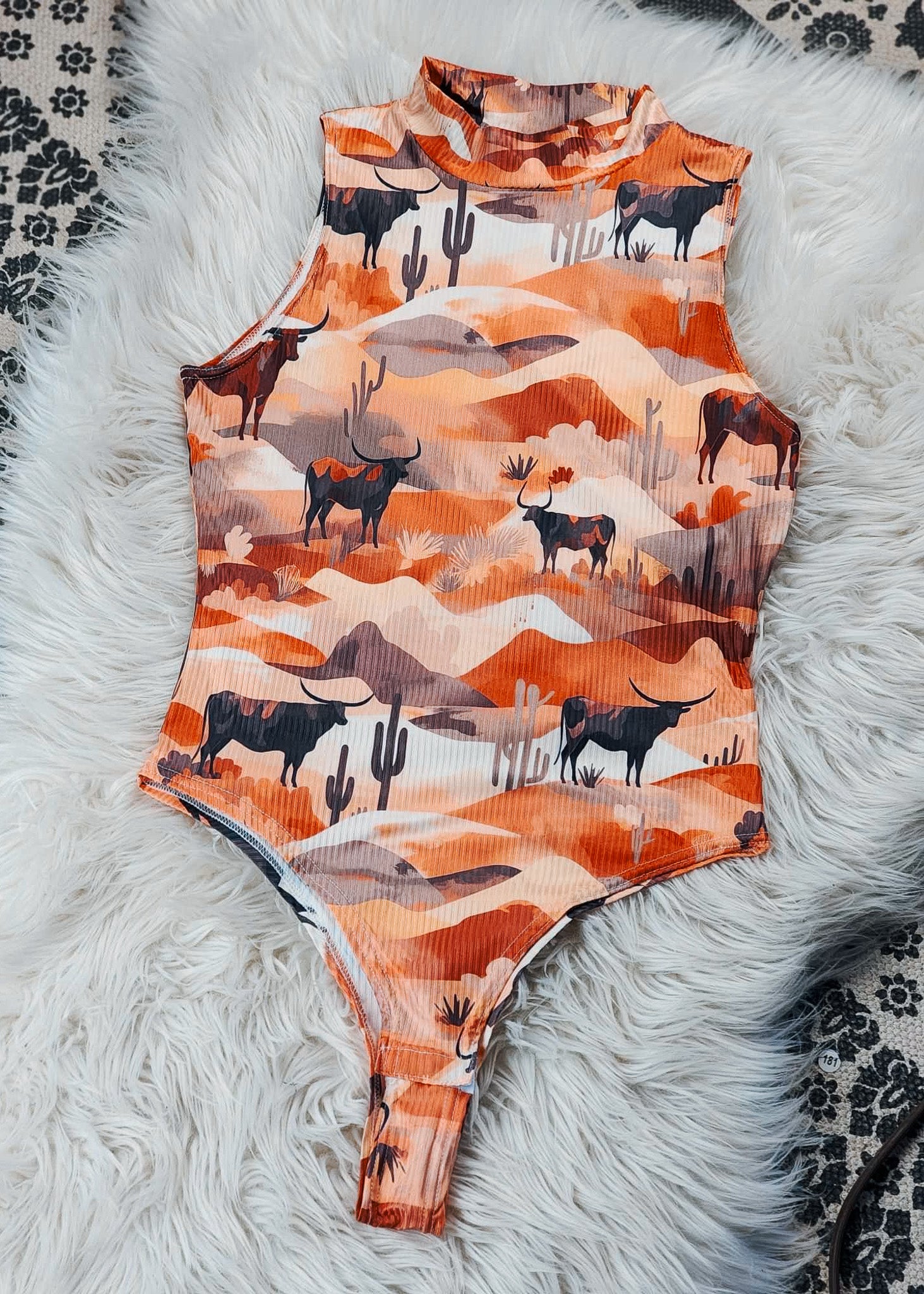 Watercolor Cattle Bodysuit bodysuit The Cinchy Cowgirl (YC)