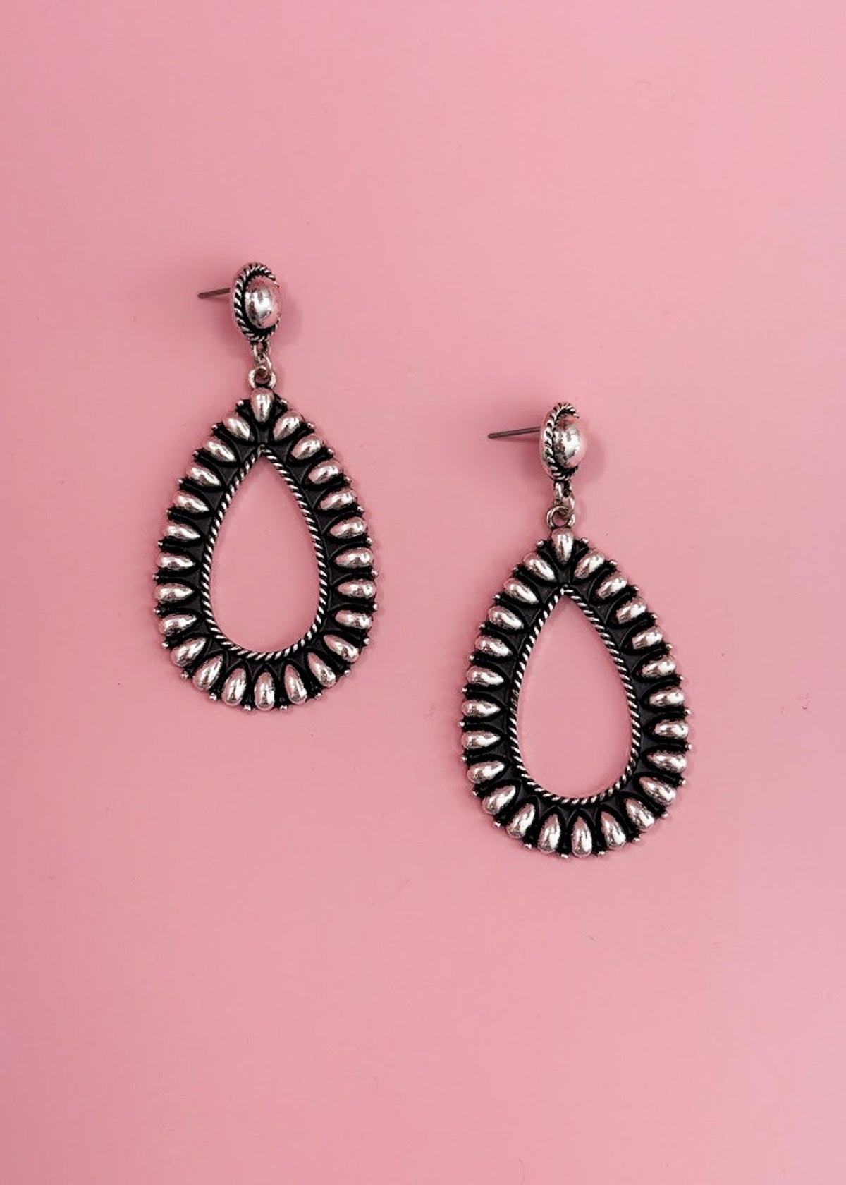 Western Teardrop Bubble Earrings Earrings The Cinchy Cowgirl (BT)