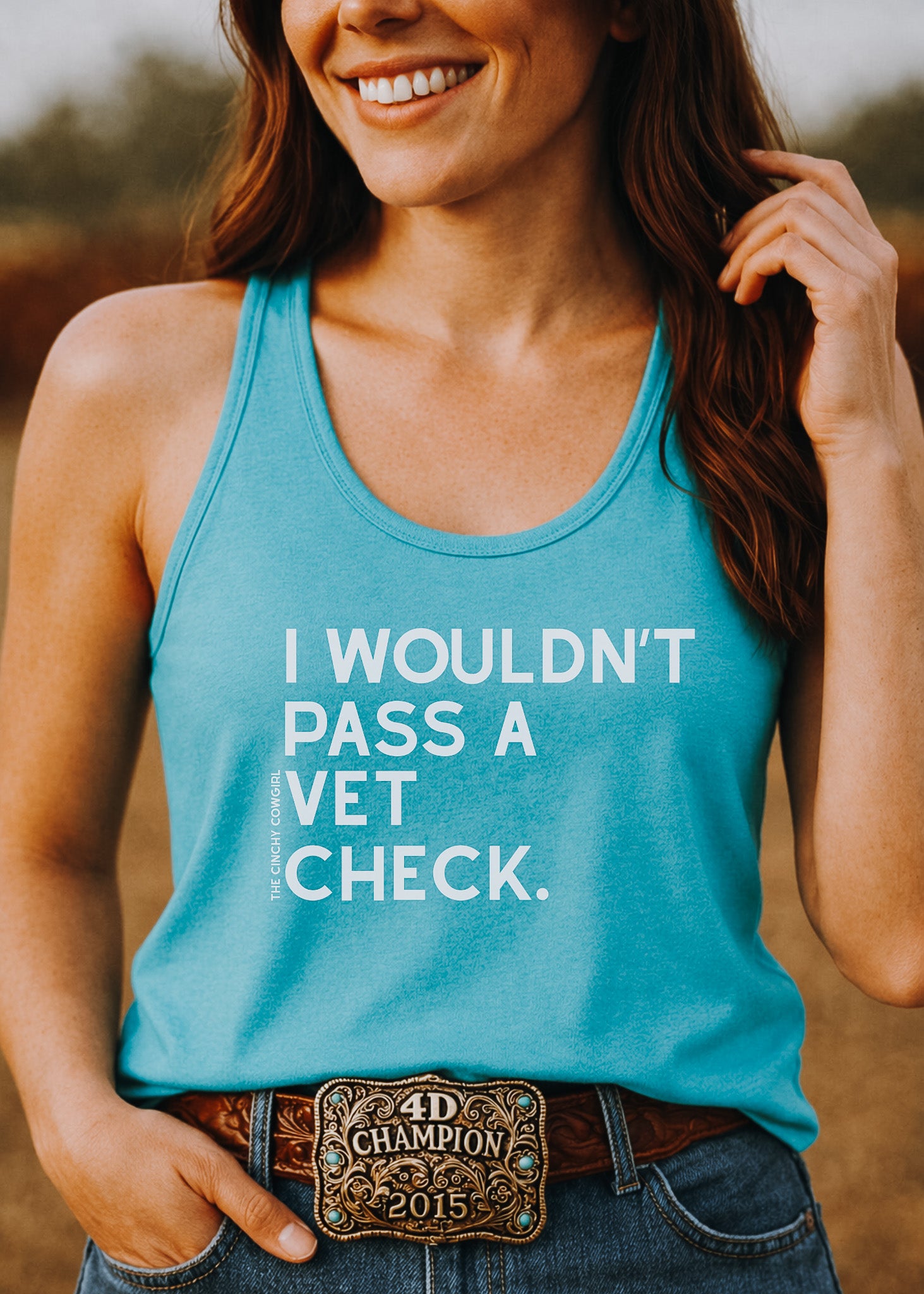 I Wouldn't Pass A Vet Check Tank Top Tank Top The Cinchy Cowgirl - Print