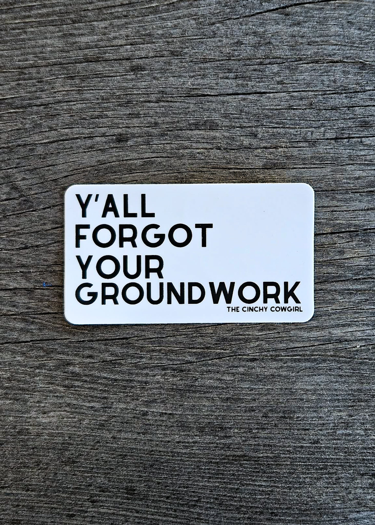 Y'all Forgot Your Groundwork Sticker Sticker The Cinchy Cowgirl