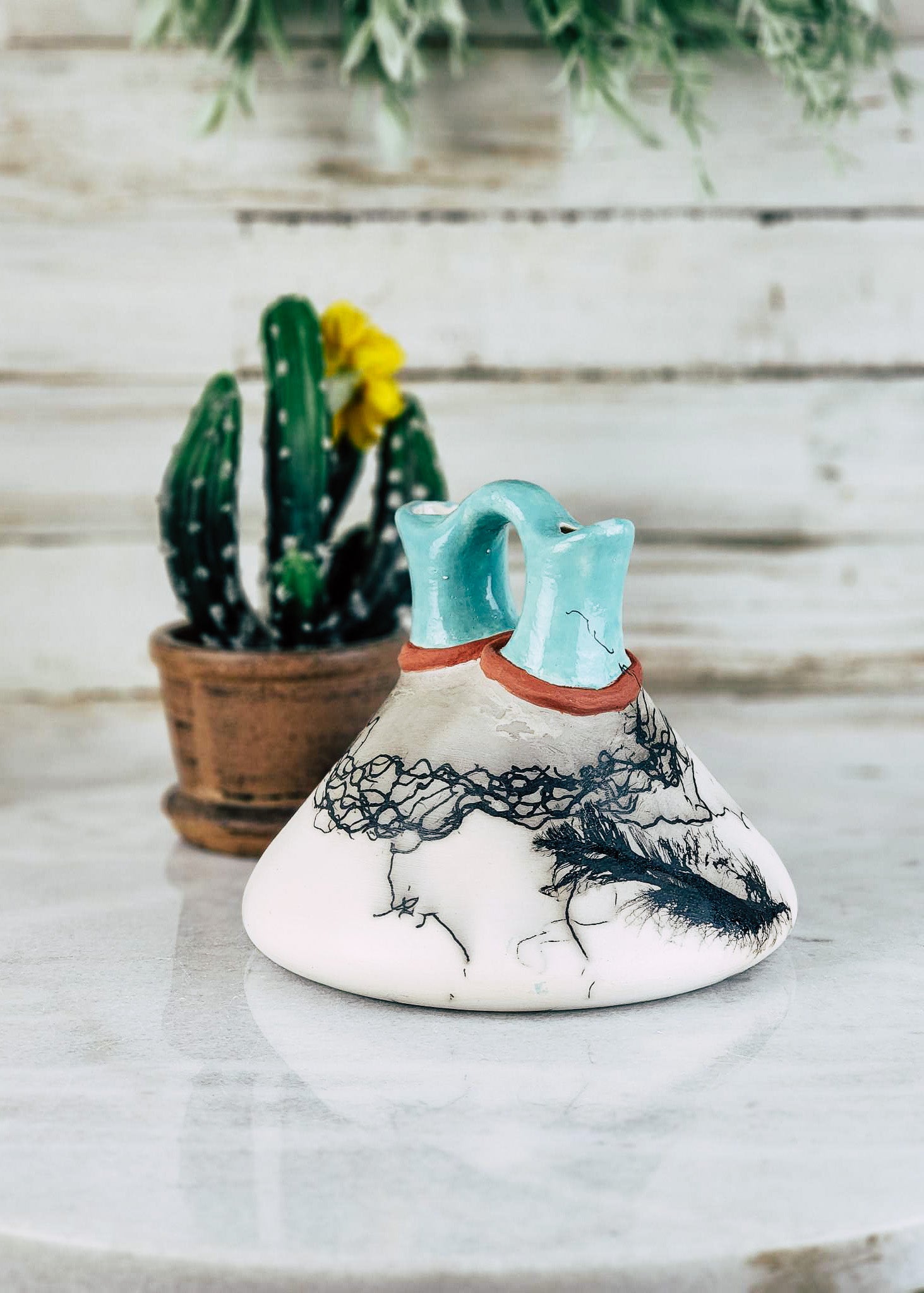 Horse Hair Corrales Wedding Vase Horse Hair Pottery Mike Tarter