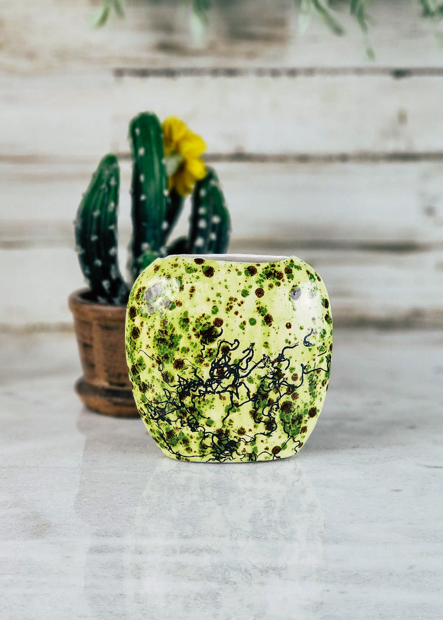 Horse Hair Pistachio Pillow Vase Horse Hair Pottery Mike Tarter