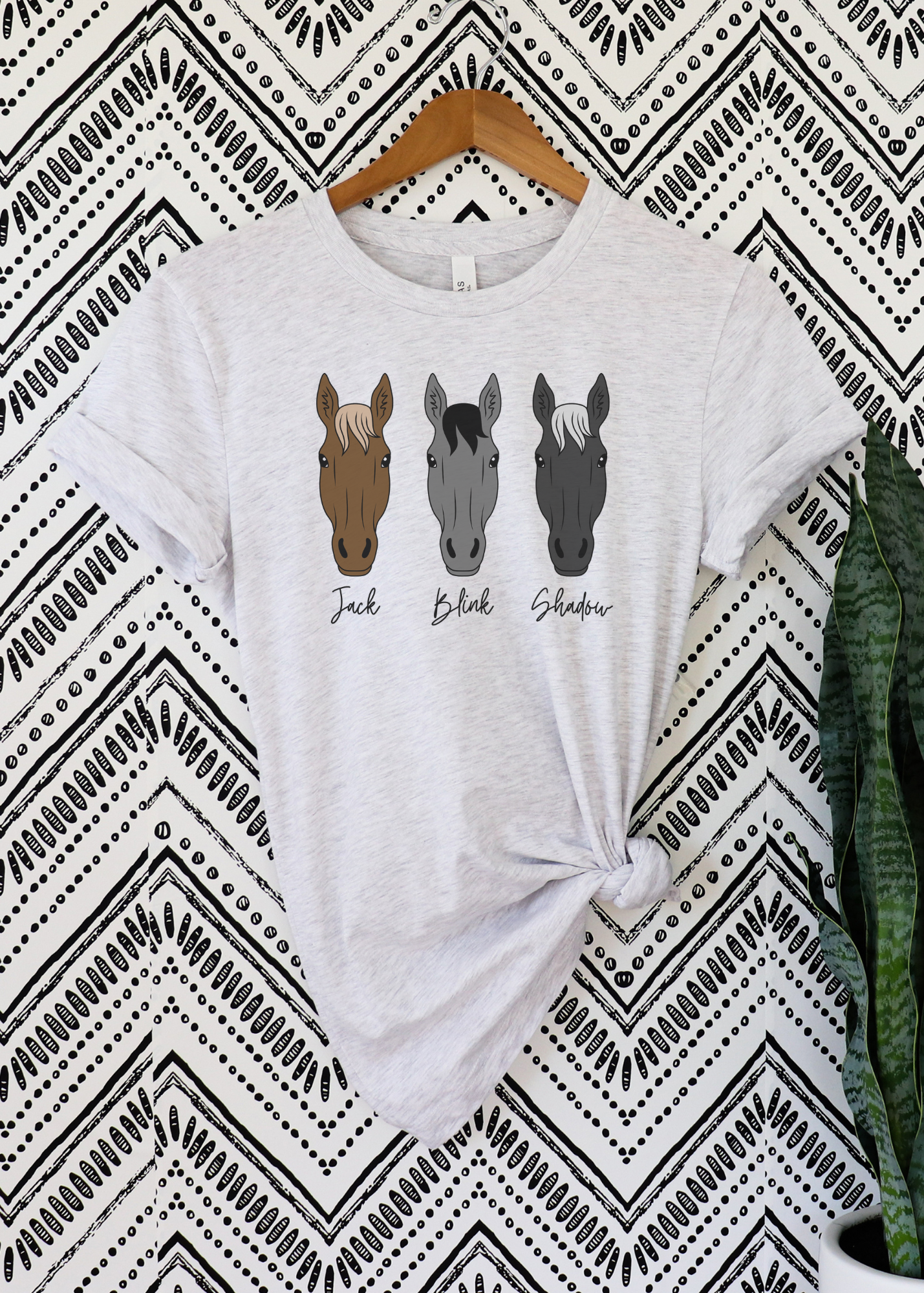 PERSONALIZED Horse Name Color Horse Head Tee Personalized Horse Head Tee The Cinchy Cowgirl