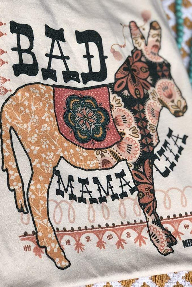 Cream Bad Ass Mamacita Short Sleeve Tee graphic tee - dropship thelattimoreclaim