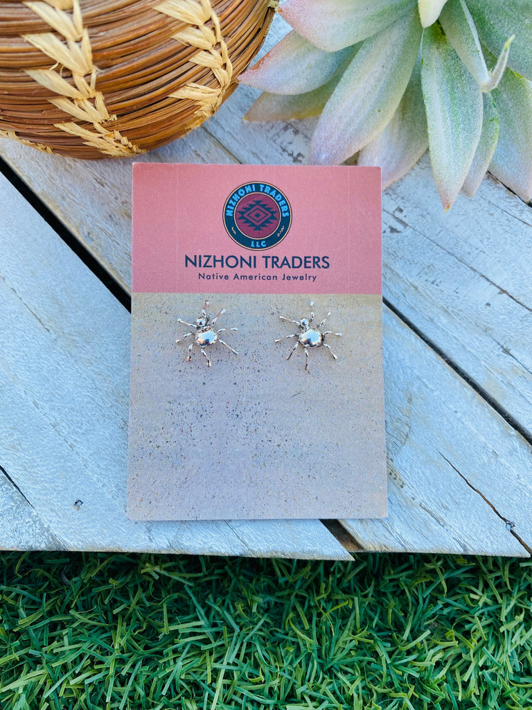Desert Spider Stud Earrings NT jewelry NizhoniTradersLLC   