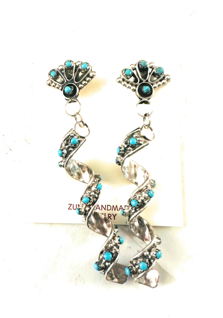 Southwestern Point Dangle Earrings NT jewelry Nizhoni Traders LLC   