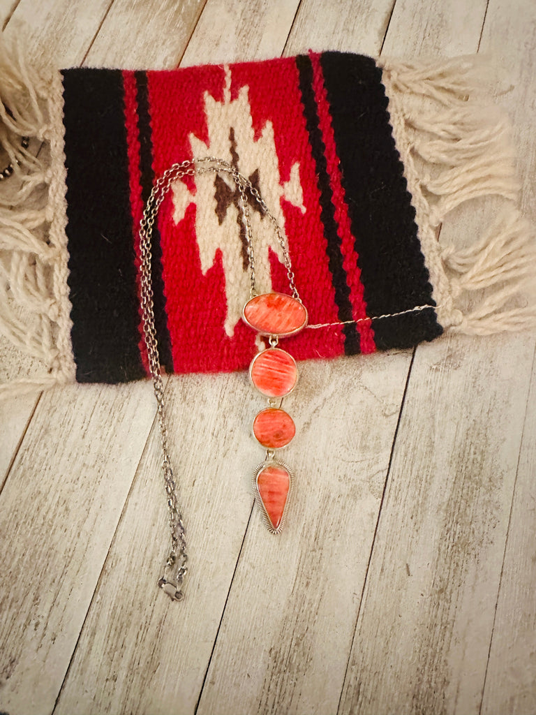 Drops of the Sunset Necklace NT jewelry Nizhoni Traders LLC   