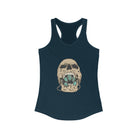 Squash Blossom Skull Racerback Tank tcc graphic tee Printify XS Solid Midnight Navy 