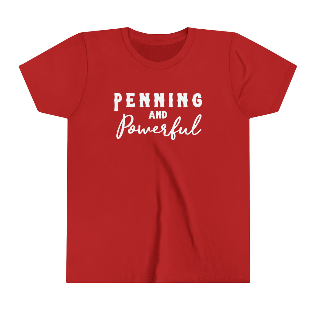 Penning & Powerful Youth Tee Red