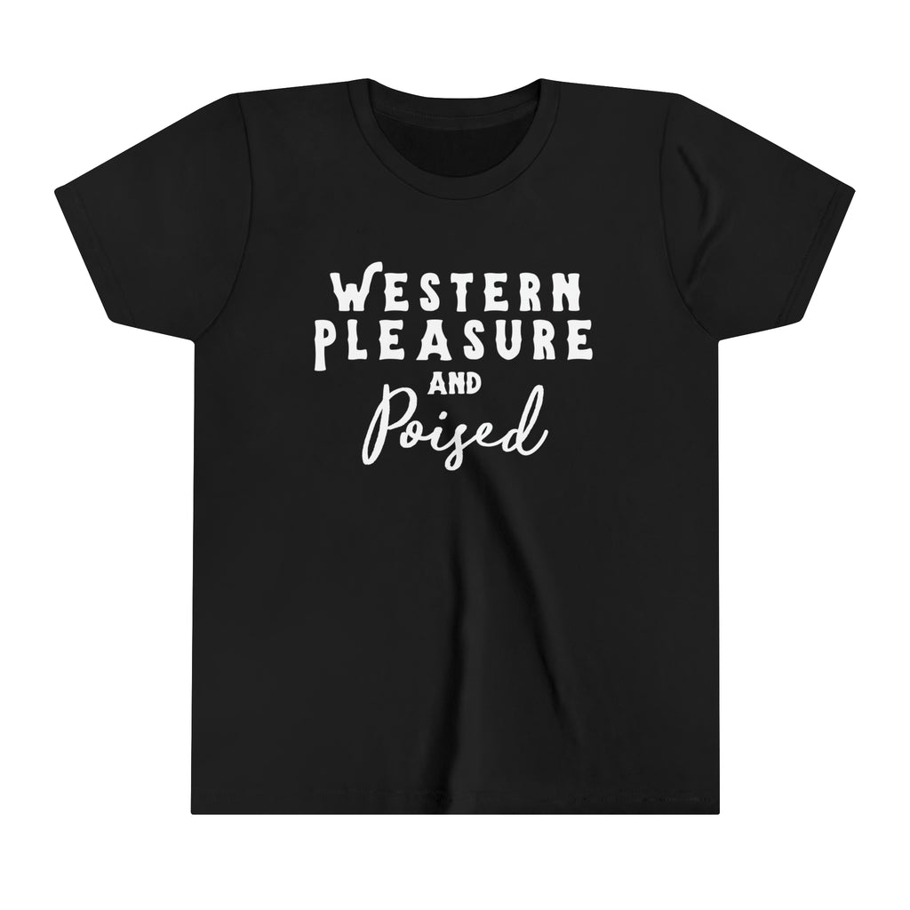 Western Pleasure & Poised Youth Tee Black
