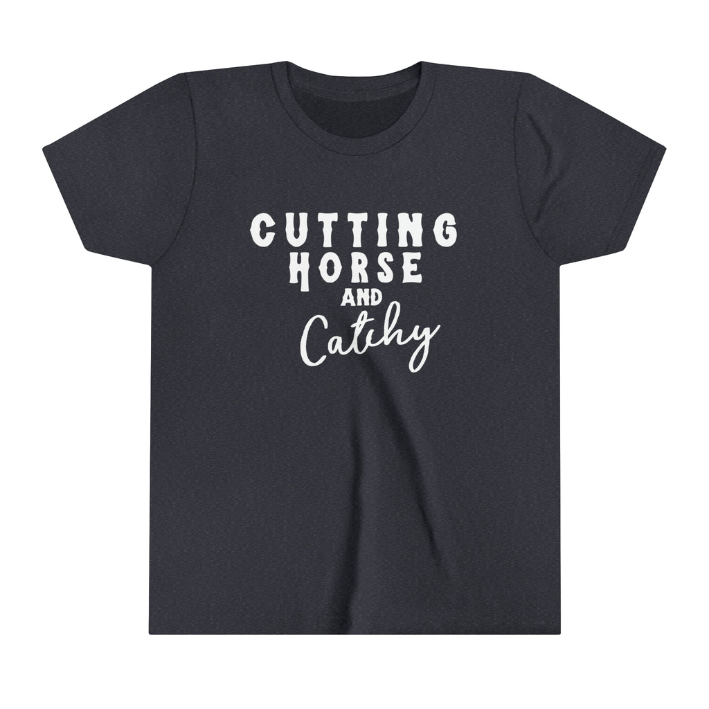 Cutting Horse & Catchy Youth Tee Navy