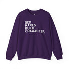 Red Mares Build Character Pullover Sweatshirt The Cinchy Cowgirl - Print S Purple