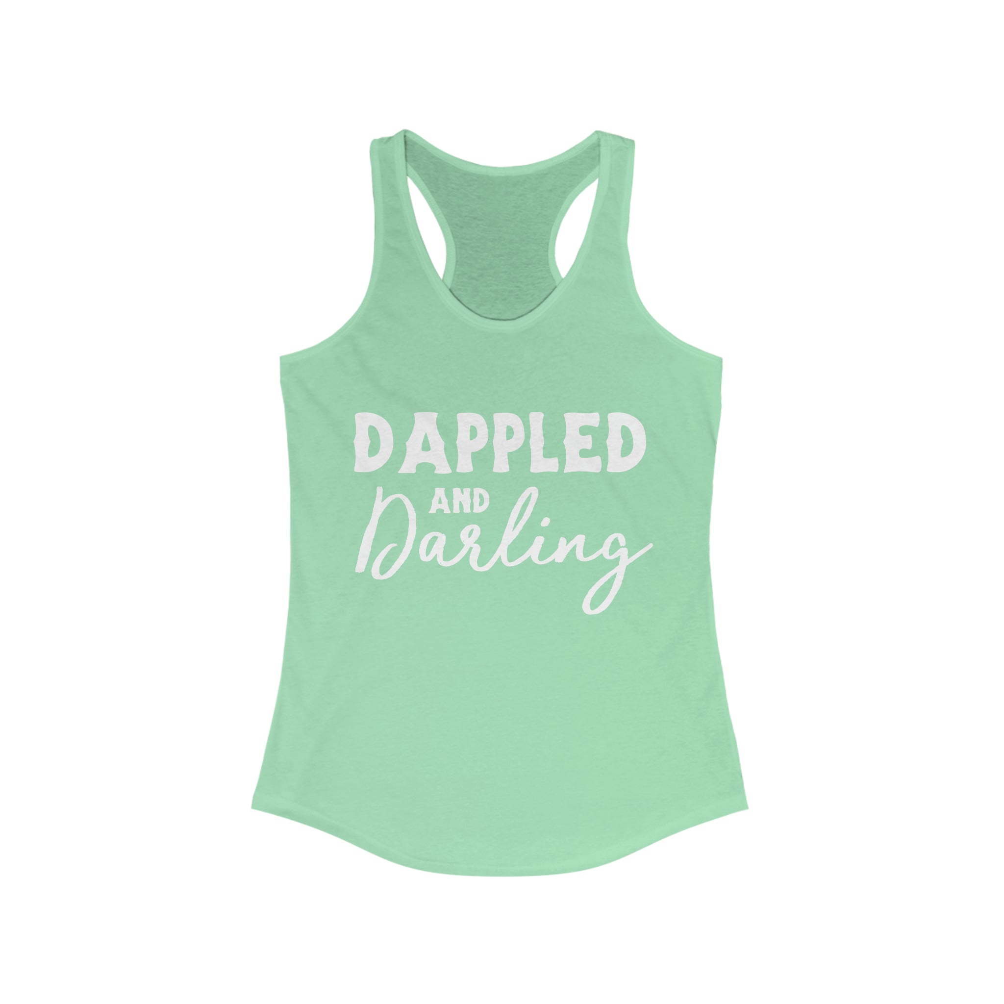 Dappled & Darling Racerback Tank Horse Color Shirts Printify XS Solid Mint 