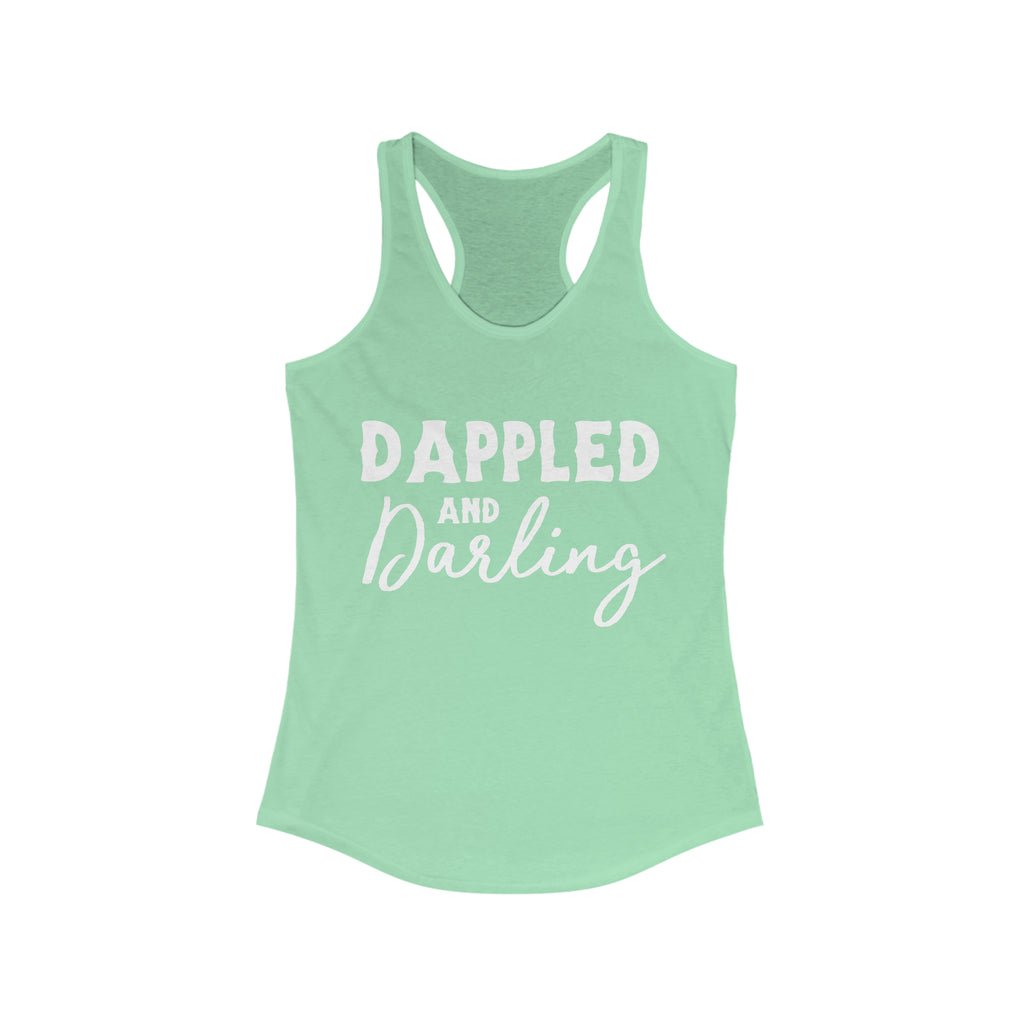 Dappled & Darling Racerback Tank Horse Color Shirts Printify XS Solid Mint 