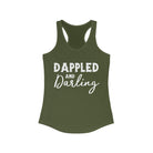 Dappled & Darling Racerback Tank Horse Color Shirts Printify XS Solid Military Green 