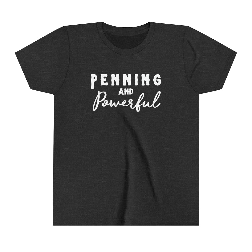 Penning & Powerful Youth Tee Dark Grey