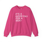 It's A Good Day For A Ride Fleece Pullover Sweatshirt The Cinchy Cowgirl - Print S Heliconia