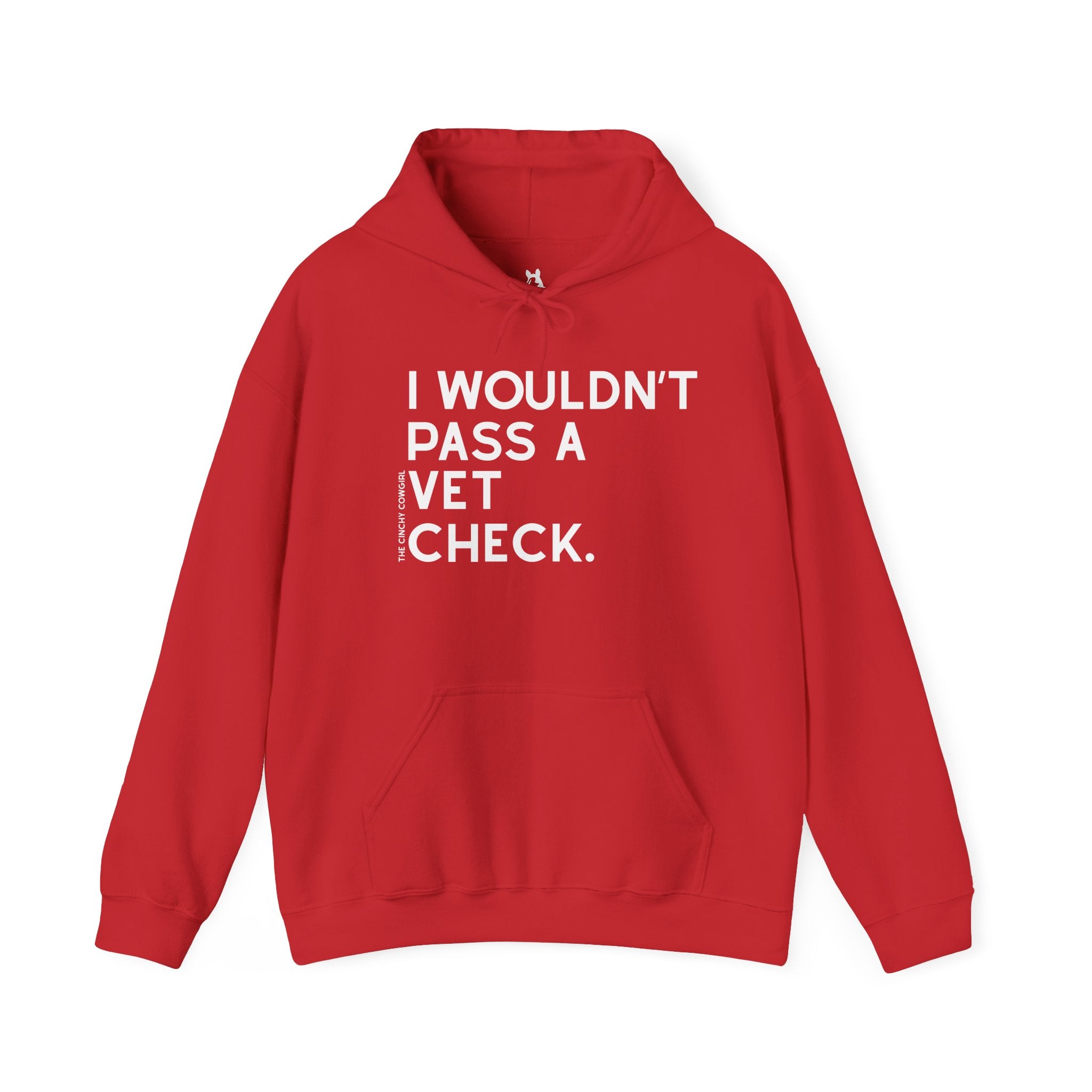 I Wouldn't Pass A Vet Check Hoodie Hoodie The Cinchy Cowgirl - Print Red S
