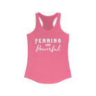 Penning & Powerful Racerback Tank Horse Riding Discipline Tee Printify XS Solid Hot Pink 