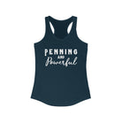 Penning & Powerful Racerback Tank Horse Riding Discipline Tee Printify XS Solid Midnight Navy 