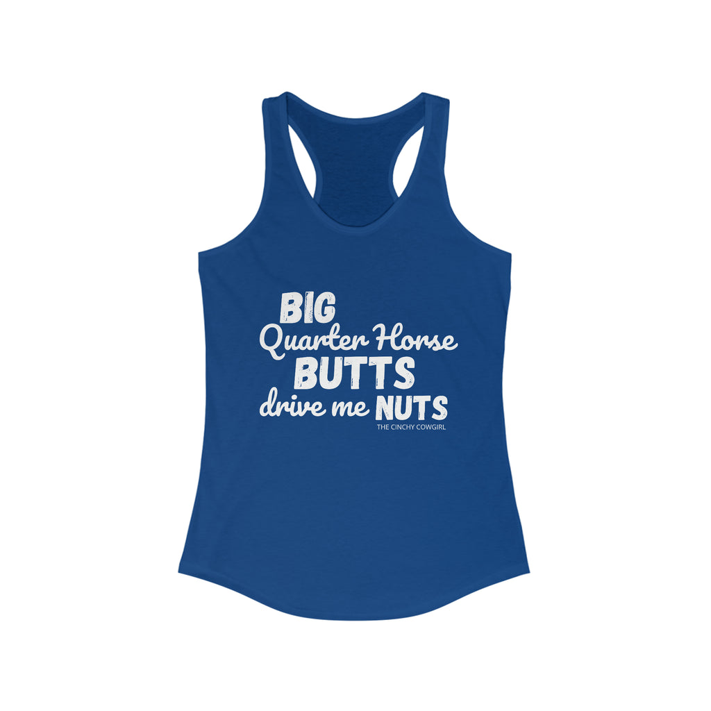 Quarter Horse Butts Racerback Tank tcc graphic tee Printify XS Solid Royal 