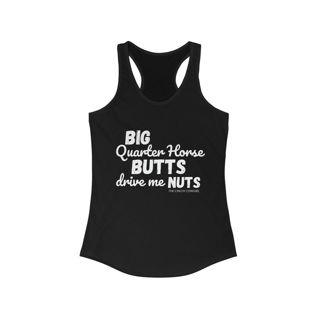 Quarter Horse Butts Racerback Tank tcc graphic tee Printify XS Solid Black 