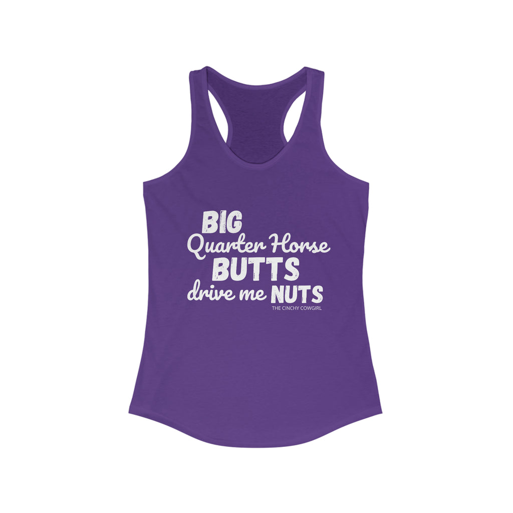 Quarter Horse Butts Racerback Tank tcc graphic tee Printify XS Solid Purple Rush 