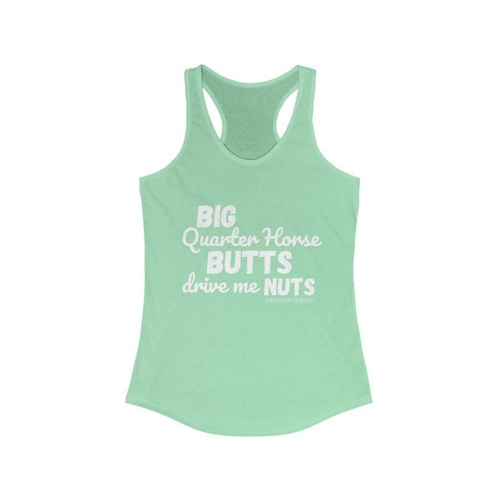 Quarter Horse Butts Racerback Tank tcc graphic tee Printify XS Solid Mint 