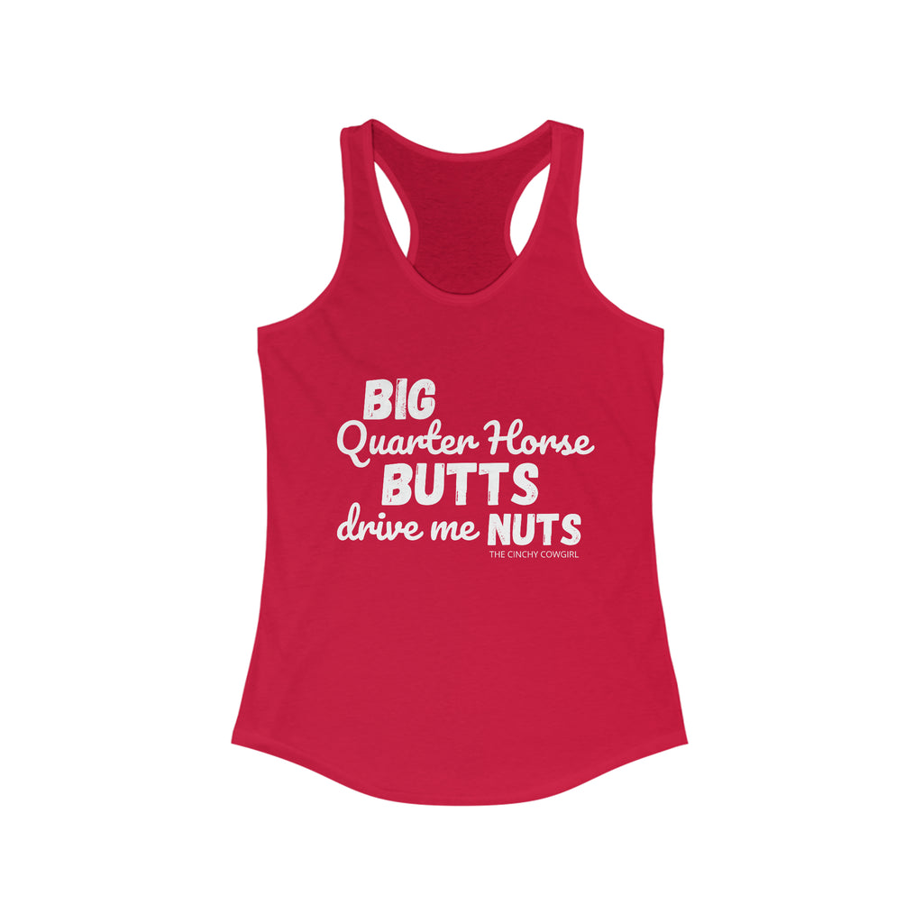 Quarter Horse Butts Racerback Tank tcc graphic tee Printify M Solid Red 