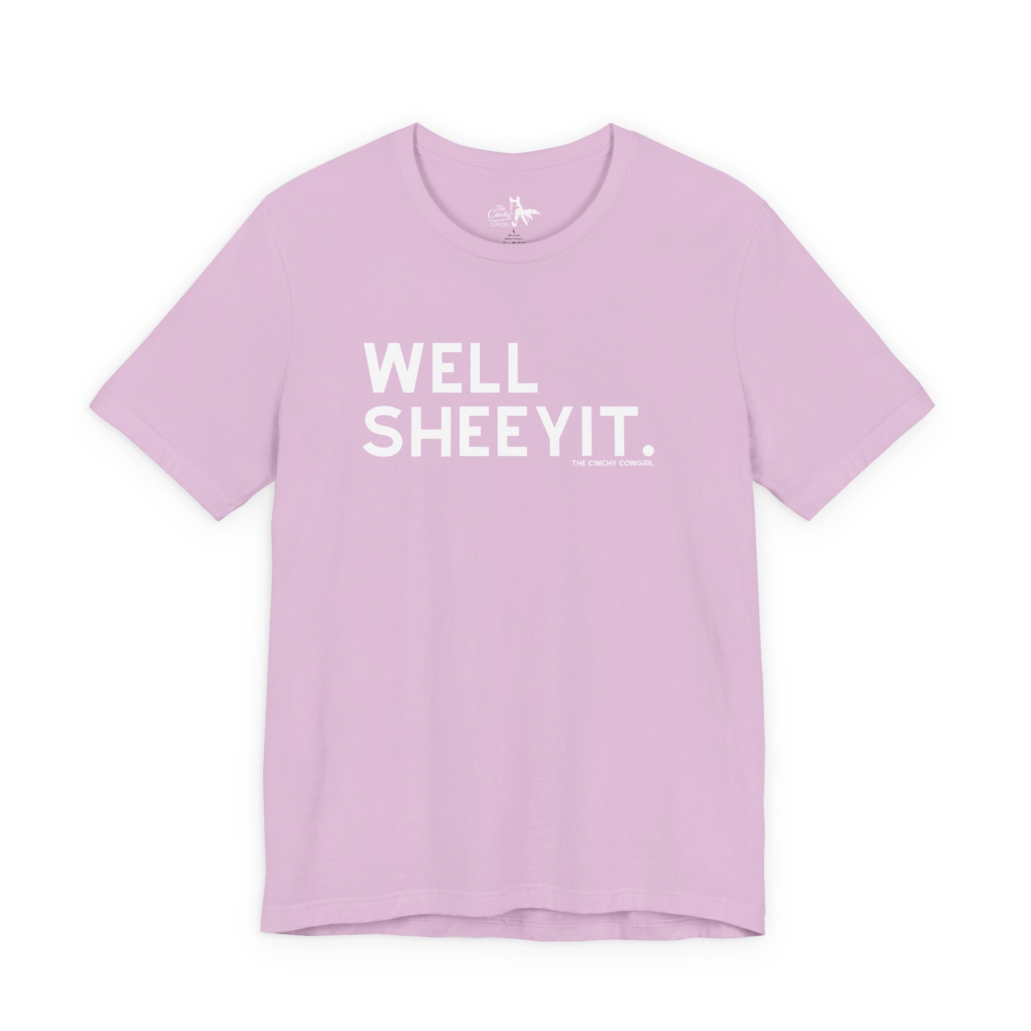 Well Sheeyit Short Sleeve Tee Graphic Tee The Cinchy Cowgirl - Print Lilac XS