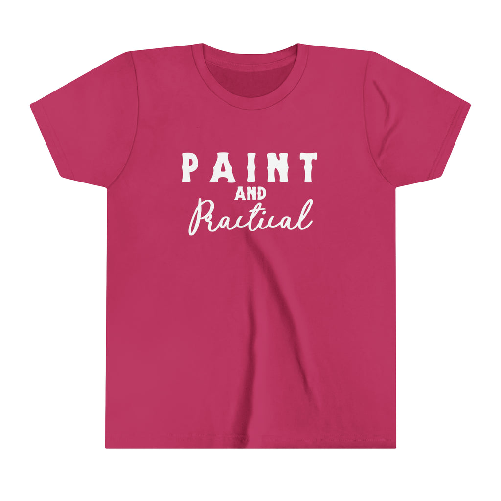 Paint & Practical Youth Tee Berry