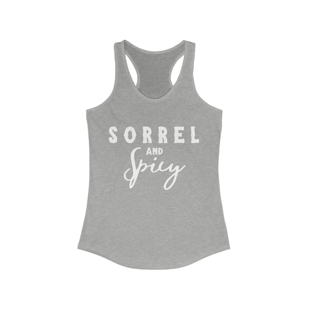 Sorrel & Spicy Racerback Tank Horse Color Shirts Printify XS Heather Grey 