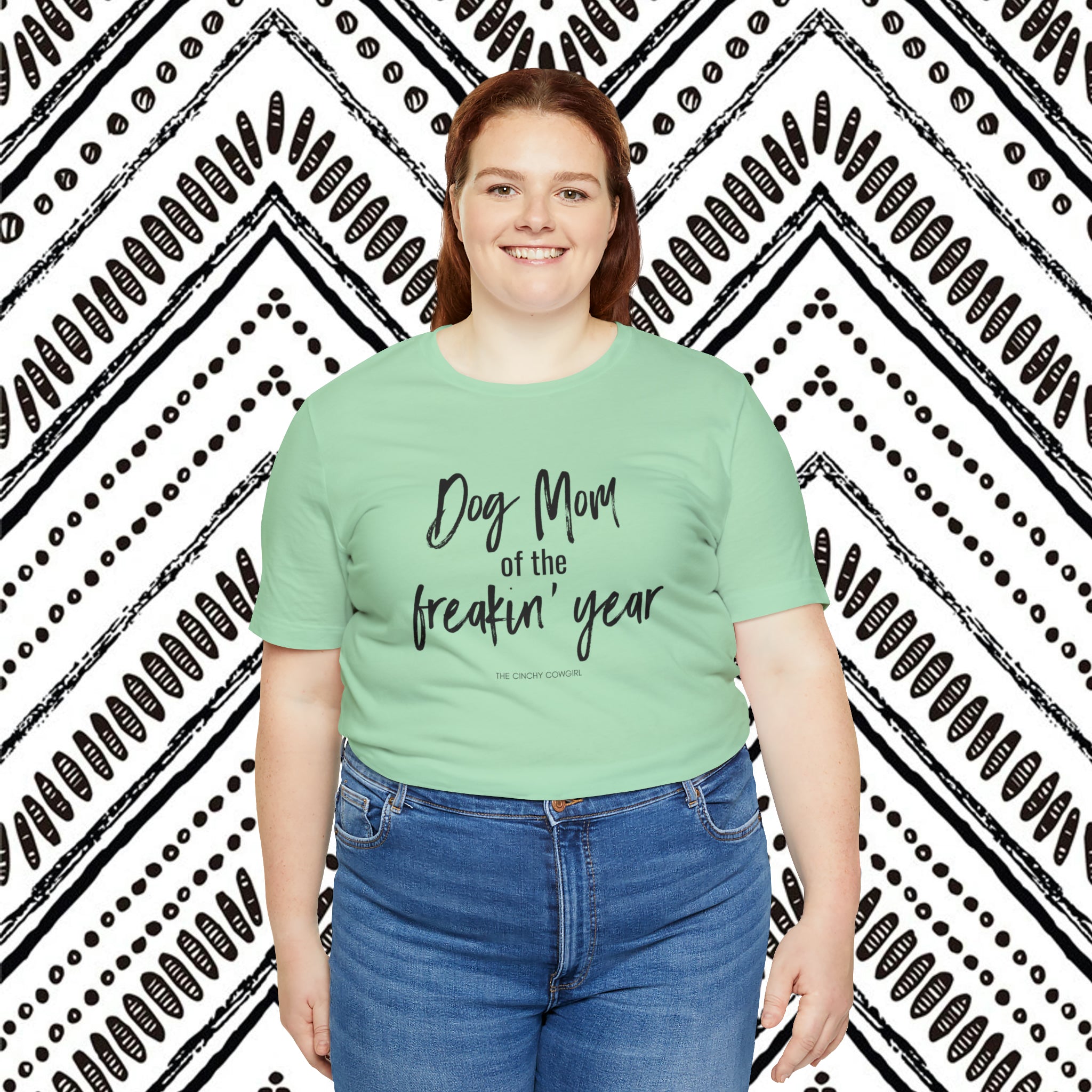 Dog Mom of the Freakin' Year Short Sleeve Tee tcc graphic tee Printify   