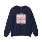 Mama's Please Let Your Babies Grow Up To Be Cowboys Fleece Pullover Sweatshirt The Cinchy Cowgirl- Print S Navy