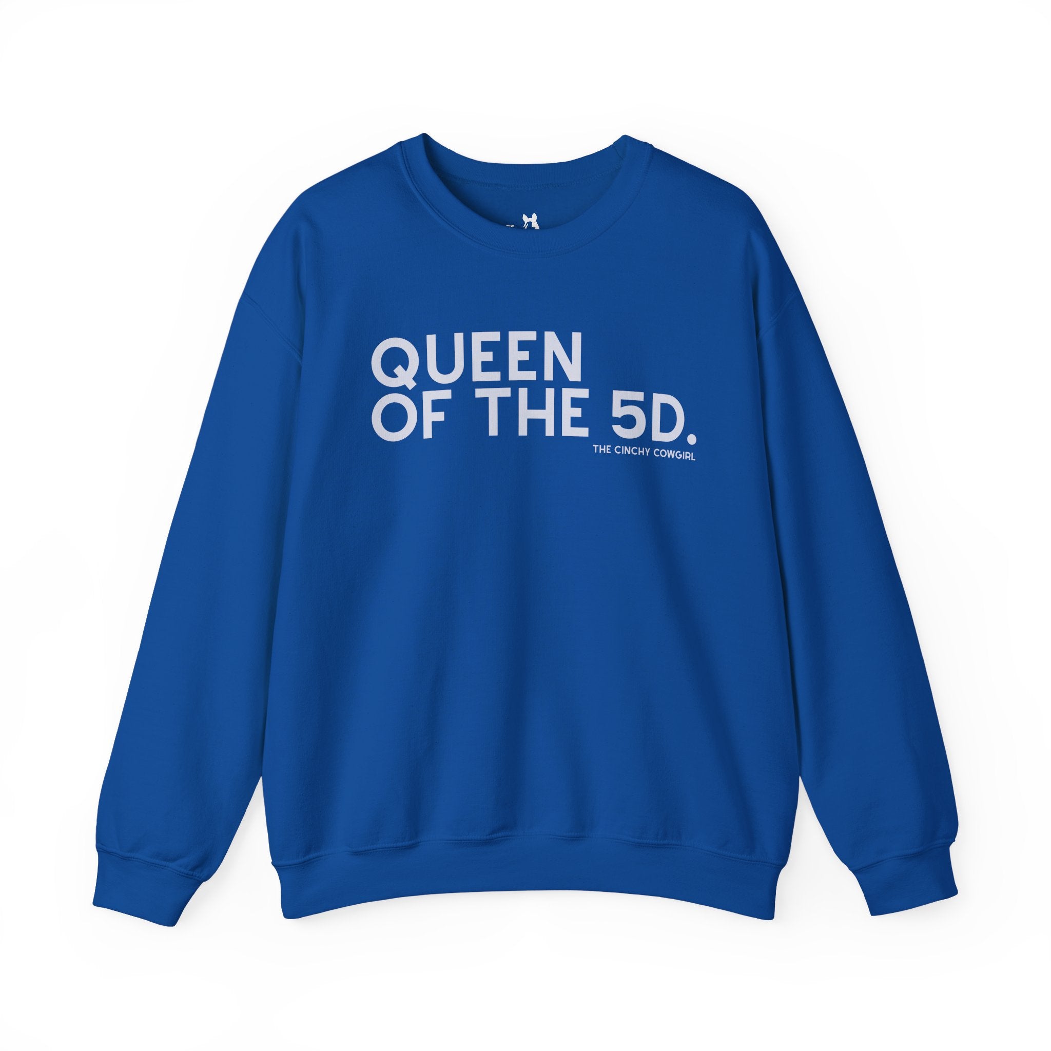 Queen Of The 5D Fleece Pullover Sweatshirt The Cinchy Cowgirl - Print S Royal