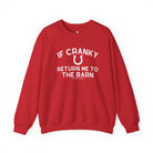 If Cranky, Return Me To The Barn Fleece Pullover Sweatshirt The Cinchy Cowgirl - Print S Red