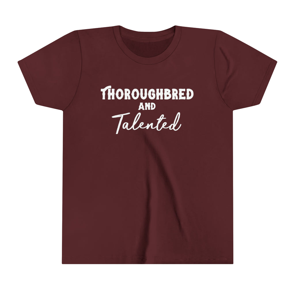 Thoroughbred & Talented Youth Tee Maroon